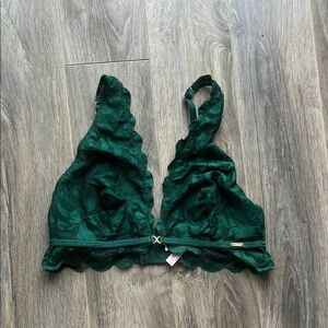 La Vie En Rose Green Lace Bralette